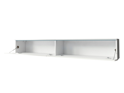 Komodë për TV Dlone 180 (180 x 30 x 33), Bardhë / Hirtë