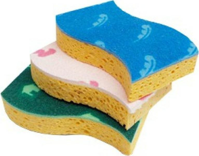 Set sfungjera Spontex Zmywak Cellulose Sweet Home, 3 copë, shumëngjyrësh