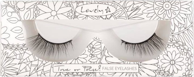 Qerpikë të rremë Lovely True or False, 1 palë, efekt natyral, të zinj