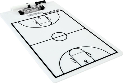 Tabla taktike basketbolli NO10 VCCBE-B916, akrilik 3 mm, 23 x 40 cm, e bardhë