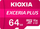 Kartë memorie MicroSD Kioxia Exceria Plus, 64GB, UHS-I Class 10 V30 A1, rozë