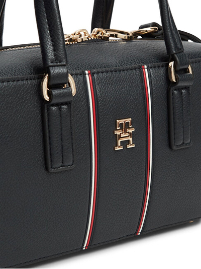 Çantë shpine Tommy Hilfiger Th Daily Corp AW0AW18641, imitacion lëkure, me rripa shpatullash, blu e errët