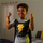 Kostum për kalamaj DC Comics Black Adam Hero Set, parzmore me drita, gauntlets dhe pelerinë, i zi
