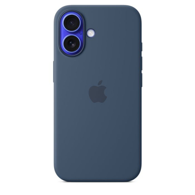 Apple iPhone 16 Silicone Case with MagSafe, Denim