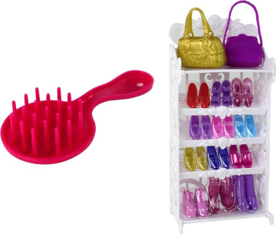 Kukull Leantoys Lucy, fustan rozë me shkëlqim, këpucë, rozë