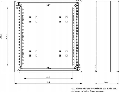 Kuti shpërndarëse Schneider Prisma Plus G LVS08104, 12 module, 630x600x205mm, e bardhë