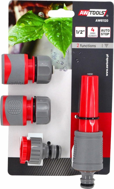 Set ujitjeje AWTools AWTOOLS, 4 pjesë, për gyp 3/4", me dorezë gome