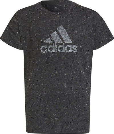 Bluzë sportive për fëmijë adidas Badge of Sport Tee Jr HM2646, me mëngë të shkurtra, e zezë