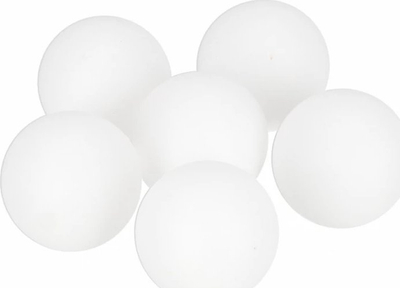 Topa pingpongu MEGA CREATIVE 531400, set 6 copa, profesionistë, të bardhë