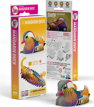Puzzle 3D EUGY Mandarin Duck, 26 pjesë, karton ekologjik, shumëngjyrëshe