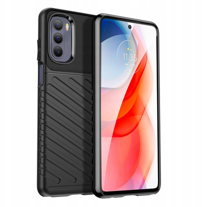 Kapak telefoni Thunder Case për Motorola Moto G Stylus 2022, fleksibël, i fortë, i zi