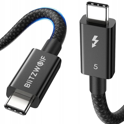 Kабел USB C BlitzWolf BW HDC8, 0.5m, 240W, црн