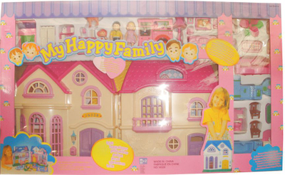 Shpi lodër My Happy Family, plastike, me aksesorë, rozë