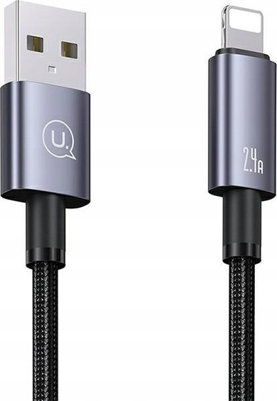 Kabllo USB në Lightning Usams SJ669USB, 2m, 2.4A, ngjyrë metalike