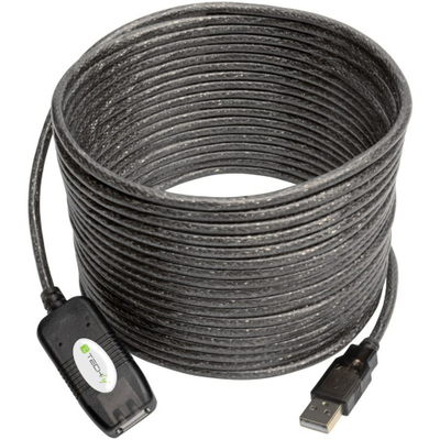 Kабел USB Techly 023646, USB A во USB A, 10 m, црн