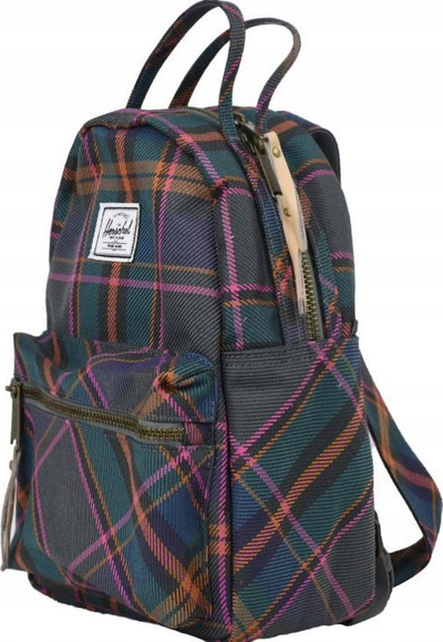 Ранец Herschel Nova Small, компактен, со странични џебови, повеќебоен со квадрати