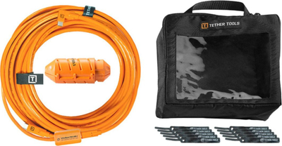 Set tethering profesional Tether Tools Pro Tethering Kit, kabllo USB 2.0 Mini B 4.5m, portokalli