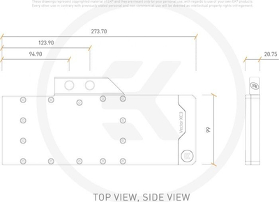 Bllok uji VGA EK Quantum Vector XC3, për RTX 3080 3090, D RGB, i zi