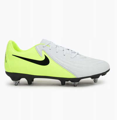 Këpucë futbolli Nike Phantom GTX II Academy SG Pro AC, me vida, për fusha të buta, gri e gjelbër