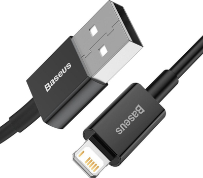 Kabllo USB Baseus BSU2659BLK, USB A me Lightning, 2 m, e zezë