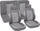 Mbulesa sediljesh makine Walser Comfortline, set universal 4+1, material kashte, gri