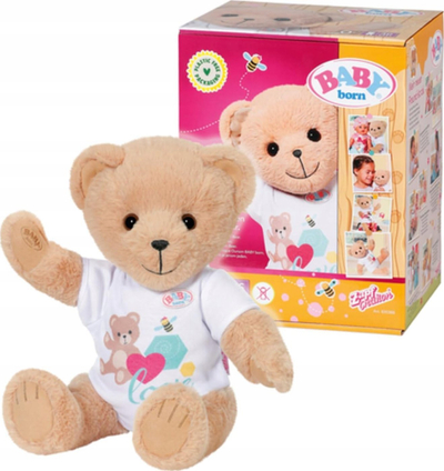 Lodër arush BABY Born Bear White, 36cm, trup i butë, e bardhë