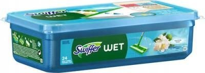 Peceta të lagta për dysheme Swiffer Wet, Morning Fresh, 24 copë, blu