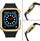 Rrip me kasë për Apple Watch 41/40/38 mm, sportiv TPU, ari e zezë