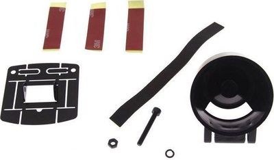 Adapter për orë makine, kupë montimi 60mm, plastikë e zezë