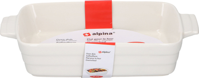 Enë pjekje Alpina, 1.7L, qeramike, e bardhë