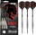 Shigjeta darts Harrows Rage Steel, majë çeliku, set 3 copë, argjendtë me të zezë