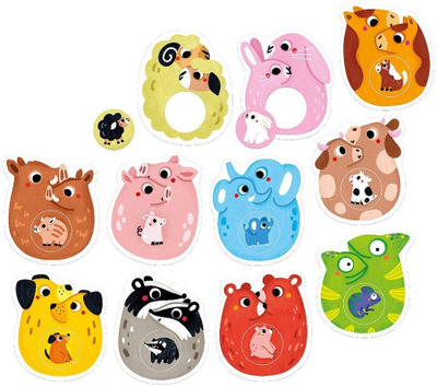 Puzzle edukativ për fëmijë Czuczu First Puzzle Families, 11 pjesë, shumëngjyrëshe