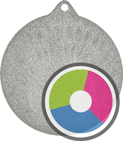 Medalje sportive Victoria Sport Medal, 50mm, shtypje Luxor Jet, argjendt