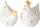 Figurinë zbukuruese Boltze Home Easter Hen, qeramike, me motiv Pashke me lule, e bardhë