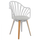 Karrige Anais me këmbë druri 60×61×85,5 cm (HM8049.01), bardhë