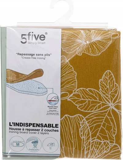 Mbulesë hekurosje 5 Five Simply Smart M, 2 shtresa, 135x52 cm, mustard e verdhë