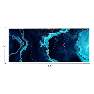 Pikturë murale Gobi HM4795, kanavacë e printuar, 120x50 cm, blu