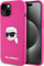 Mbështjellës Karl Lagerfeld për iPhone 15, i shkon MagSafe, fuksia