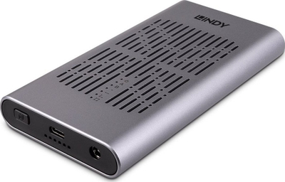 Kuti e jashtme SSD Lindy 43382, M.2 PCIe 3.0, USB 3.2, ngjyrë argjendi