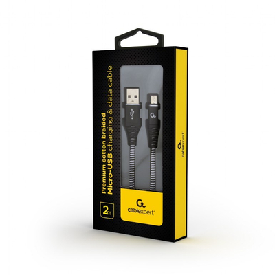 Kabllo Gembird, USB A / Micro-USB B, 2 m, e zezë
