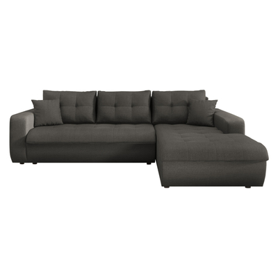 Divan këndor krevati HomeMarkt KANSO HM3338.01R, qoshe djathtas, 244x188x80 cm, gri
