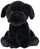 Lodër pelushi qen Beppe Black Bulldog, 25cm, i zi