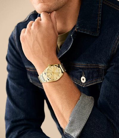 Orë dore Fossil Everett FS5965 për burra