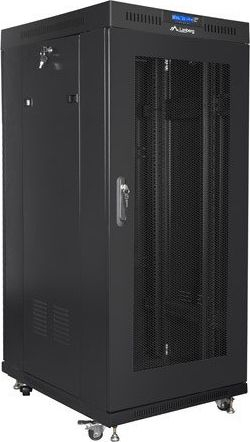 Kabinet rrjeti Lanberg Standing Cabinet 19" FF01-6827-23BL, 27U, me ventilatorë, i zi