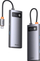 Hub i jashtëm Baseus Metal Gleam, USB C, 4x USB 3.0, gri