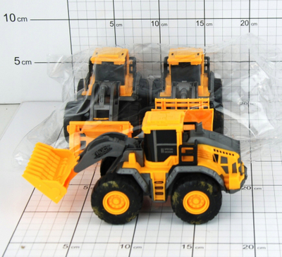 Set lodrash kamiona ndërtimi, 3 copë, friction drive, të verdhë