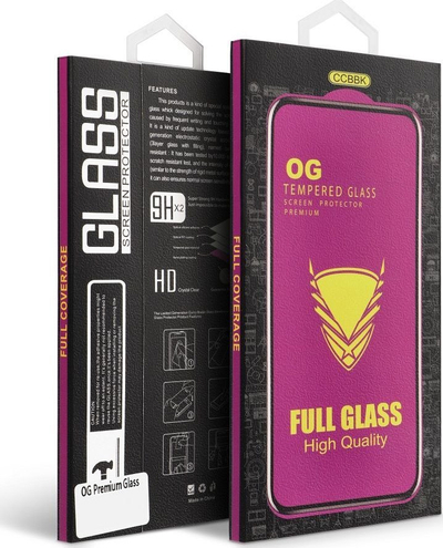 Mbrojtës ekrani OG Premium për iPhone 12 Pro Max, xham i zi