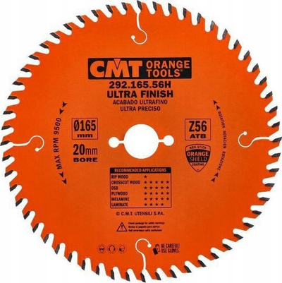 Teh sharre rrethore CMT 273.160.56H Ultra Finish, 160mm, 56 dhëmbë, portokalli