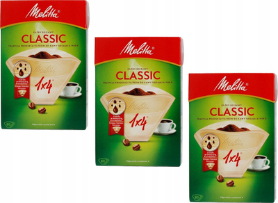 Filtra kafeje Melitta Gourmet Intense, madhësia 1x4, 80 copë, kafe