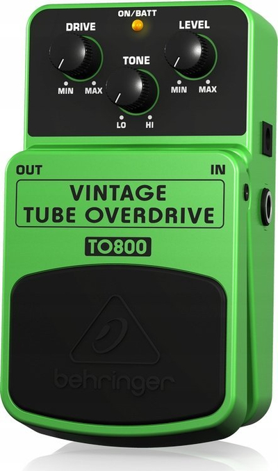 Pedal kitarë Behringer Vintage Tube Overdrive TO800, overdrive, i vogël, jeshil